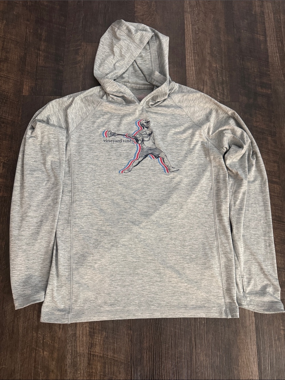 Vineyard Vines Light Gray Performance Hoodie Boy's Size L